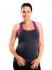Maternity Ivy Tank Grey Front
