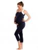 Maternity Ivy Tank Navy Full Outfit