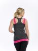 Tiger Lily Dark Heather Grey Pink Back