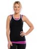 Tiger Lily Tank Black Purple Front