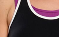 Tiger Lily Tank Black Purple Front Detail
